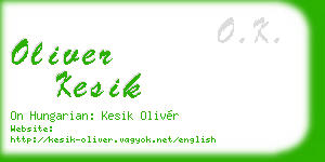 oliver kesik business card